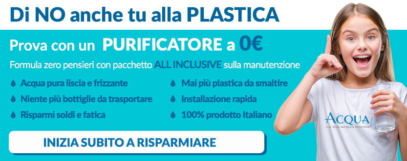 eliminare il consumo della plastica grazie a un purificatore a zero euro