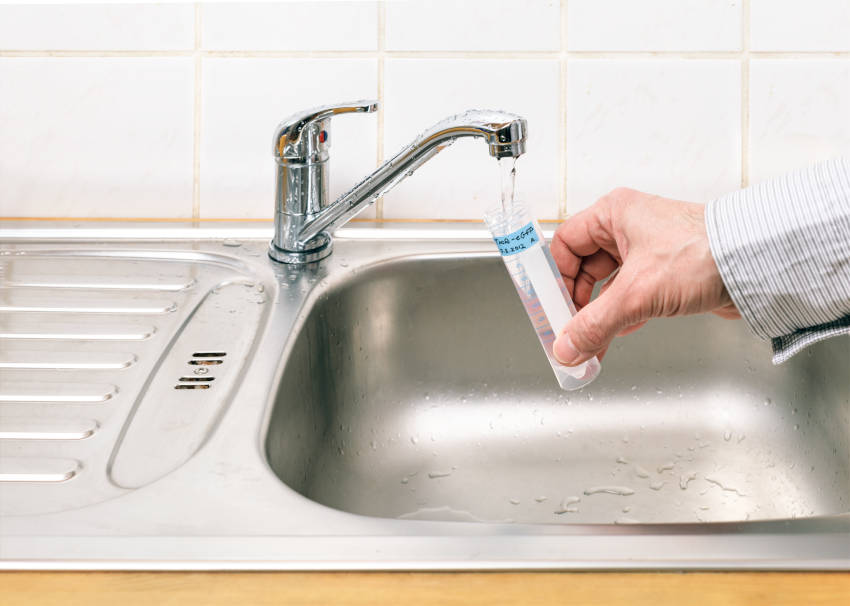 I test dell'acqua viene effettuato direttamente dall'acqua del rubinetto